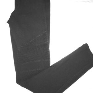 Black, moto jeggings